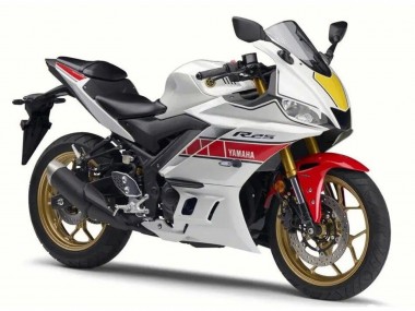 Carénage Moto Yamaha YZF R3/R25 2022-2024 - Blanc Rouge Noir