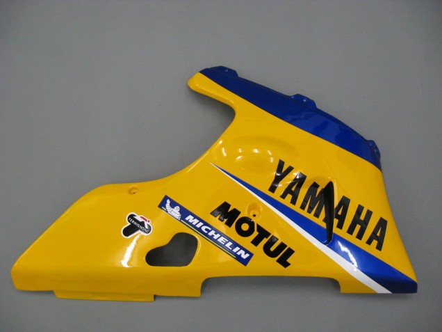 Carénages Moto Yamaha YZF 1000 R1 2000-2001 - Blanc Jaune Bleu Motul Chameau