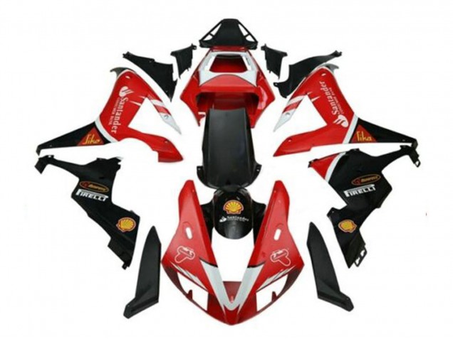 Carénages Moto Yamaha YZF 1000 R1 2002-2003 - Rouge Argent Noir Santander