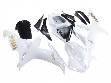 Carénages Moto Yamaha YZF 1000 R1 2002-2003 - Blanc Or Décalque