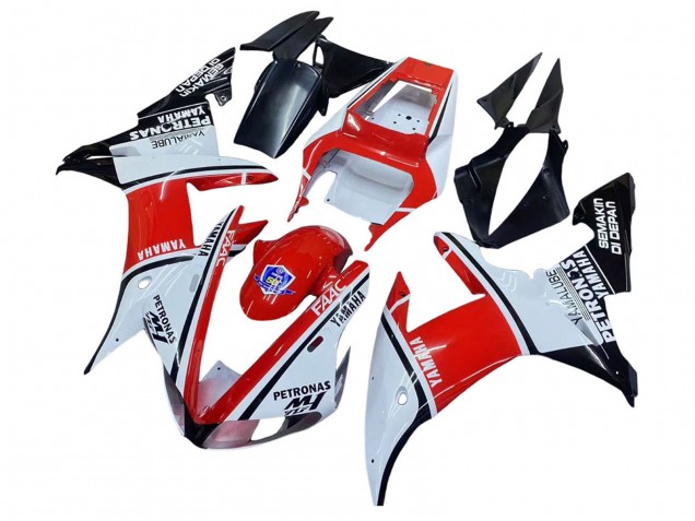 Carénages Moto Yamaha YZF 1000 R1 2002-2003 - Blanc Rouge Noir Petronas