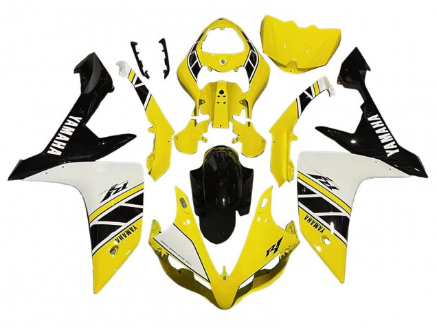 Carénage Moto Yamaha YZF 1000 R1 2007-2008 - Jaune Blanc Noir