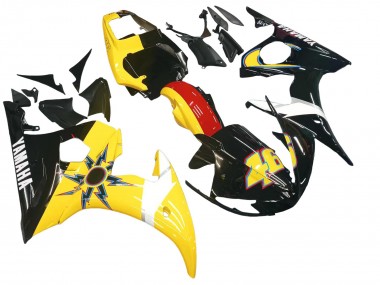 Carénages Moto Yamaha YZF R6 2003-2004 - Jaune Rouge Noir Brillant 46
