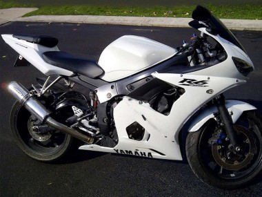 Carénages Moto Yamaha YZF R6 2003-2004 - Blanc Noir Décalque