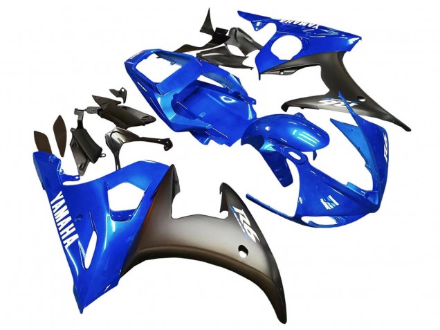 Carénages Moto Yamaha YZF 600 R6 2005 - Bleu Noir Mat