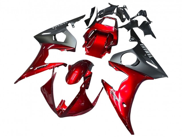 Kits Carénage Moto Yamaha YZF 600 R6 2005 - Rouge Noir Mat