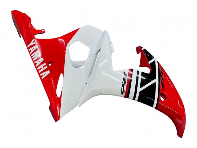 Carénages Moto Yamaha YZF 600 R6 2005 - Blanc Rouge Noir Brillant