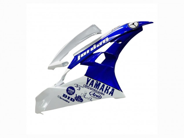 Carénages Moto Yamaha YZF 600 R6 2006-2007 - Blanc Bleu Jordan