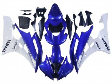 Carénages Moto Yamaha YZF 600 R6 2006-2007 - Blanc Bleu Noir