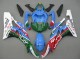 Carénages Moto Yamaha YZF 600 R6 2006-2007 - Bleu Vert Blanc Rouge Dunlop Michelin Motul
