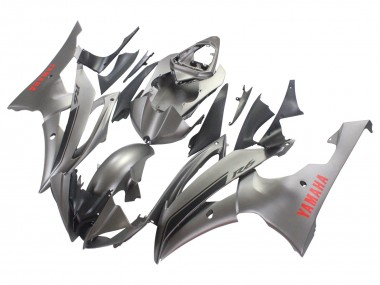 Carénages Moto Yamaha YZF 600 R6 2008-2016 - Gris Mat Rouge Décalque