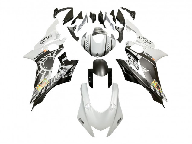 Carénages Moto Yamaha YZF 600 R6 2017-2023 - Blanc Gris Noir Mat ENEOS Semakin Didepan