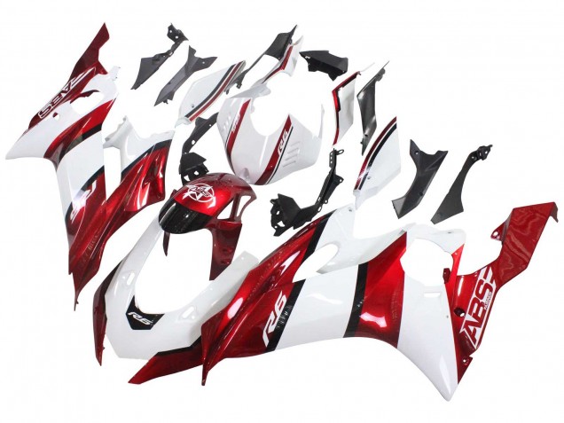 Carénages Moto Yamaha YZF 600 R6 2017-2023 - Blanc Rouge Noir
