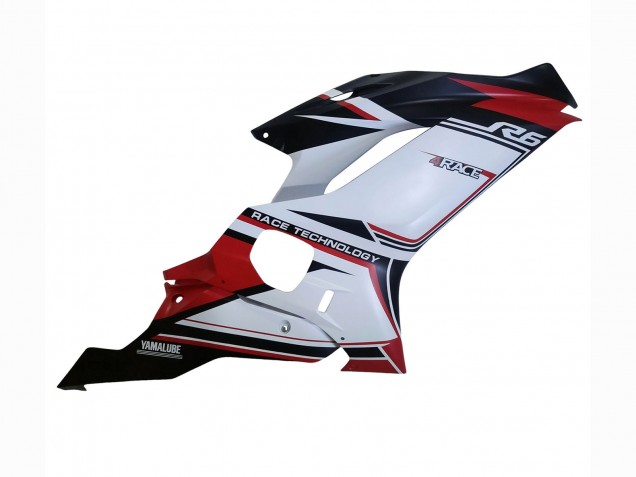 Carénages Moto Yamaha YZF 600 R6 2017-2023 - Blanc Rouge Noir Semakin Didepan