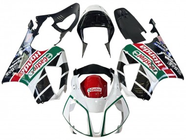 Carénages Moto Honda VTR1000 2000-2006 - Blanc Rouge Vert Noir Brillant Castrol