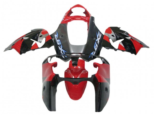 Carénages Moto Kawasaki ZX12R 2002-2006 - Rouge Noir Bleu