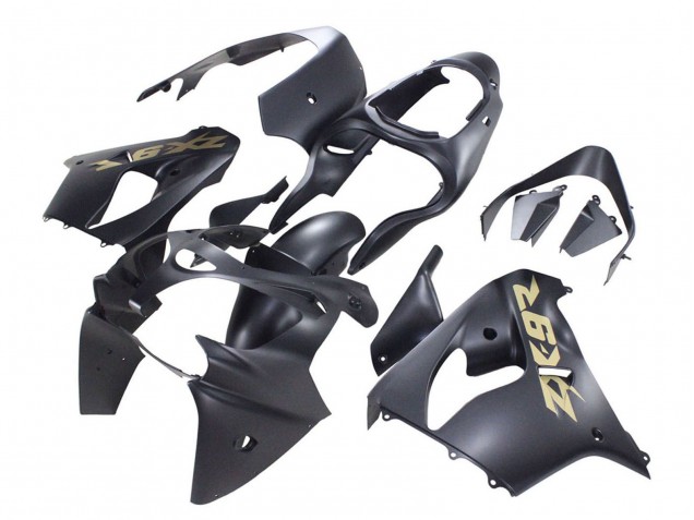 Carénages Moto Kawasaki ZX9R 2000-2001 - Noir Mat Or