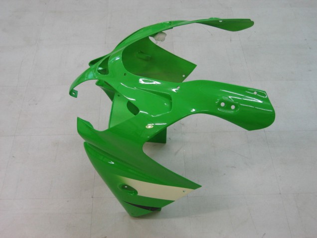 Carénages Moto Kawasaki ZX9R 2000-2001 - Vert Argent Noir