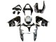 Carénages Moto Kawasaki ZX9R 2002-2003 - Argent Noir Brillant Monstre Elf