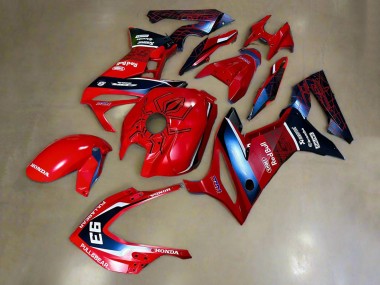 Carénages Moto Honda CBR650R 2019-2020 - Rouge Blanc Bleu Foncé HRC Pull&Ours 93