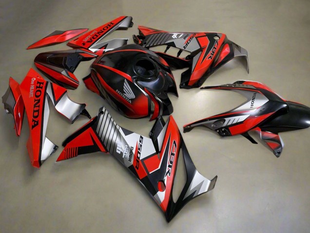 Carénages Moto Honda CBR650R 2021-2023 - Rouge Argent Noir Brillant