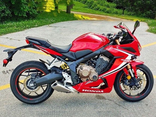 Carénages Moto Honda CBR650R 2021-2023 - Rouge Blanc Noir Bande