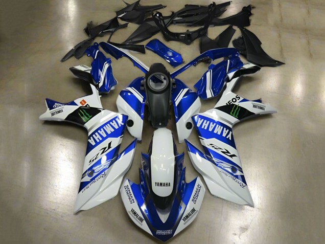 Carénages Moto Yamaha YZF R3/R25 2015-2018 - Blanc Bleu Yamalube ENEOS Monstre
