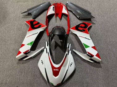 Carénages Moto Aprilia RS660 2020-2024 - Blanc Rouge Noir Fibre de Carbone Vert