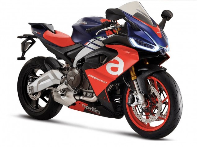 Carénages Moto Aprilia RS660 2020-2024 - Bleu Mat Rouge Argent