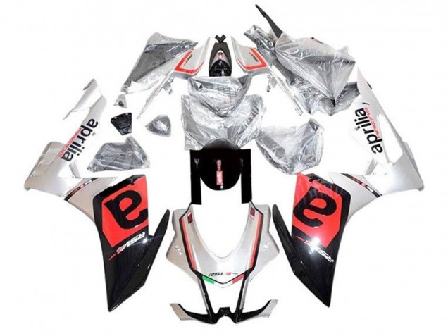 Carénages Moto Aprilia RSV4 1000 2016-2020 - Argent Noir Rouge