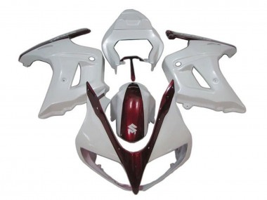 Carénages Moto Suzuki SV650 2003-2013 - Blanc Bonbon Rouge