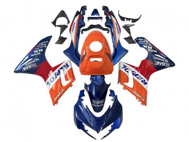 Carénages Moto Honda CBR125R 2002-2006 - Orange Blanc Rouge Bleu Repsol