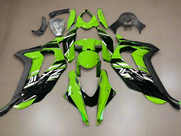 Carénages Moto Kawasaki ZX10R 2016-2020 - Vert Noir Brillant