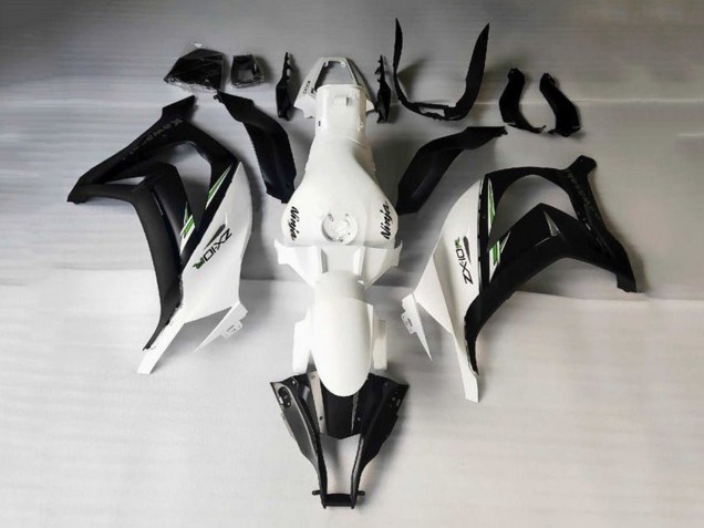 Carénages Moto Kawasaki ZX10R 2016-2020 - Blanc Noir Vert Bande