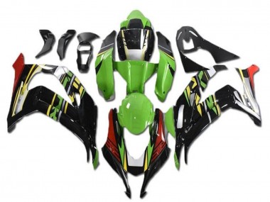 Carénages Moto Kawasaki ZX10R 2016-2020 - Vert Rouge Jaune Noir