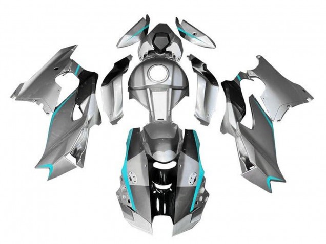 Carénages Moto Kawasaki ZX10R 2021-2026 - Argent Gris Noir Bleu