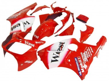 Carénages Moto Kawasaki ZX12R 2002-2006 - Rouge Blanc West