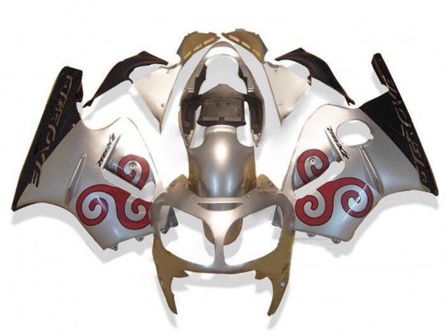 Carénages Moto Kawasaki ZX12R 2002-2006 - Argent Rouge Noir