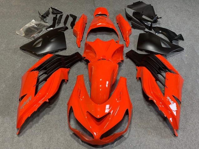 Carénages Moto Kawasaki ZX14R ZZR1400 2012-2024 - Rouge Noir Mat