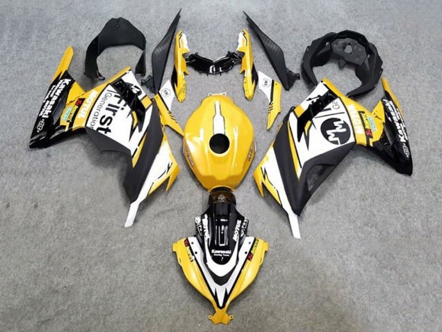Carénages Moto Kawasaki EX300 2013-2017 - Jaune Blanc Noir