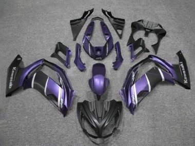 Carénages Moto Kawasaki Ninja 650 EX650 2012-2016 - Violet Argent Noir Mat