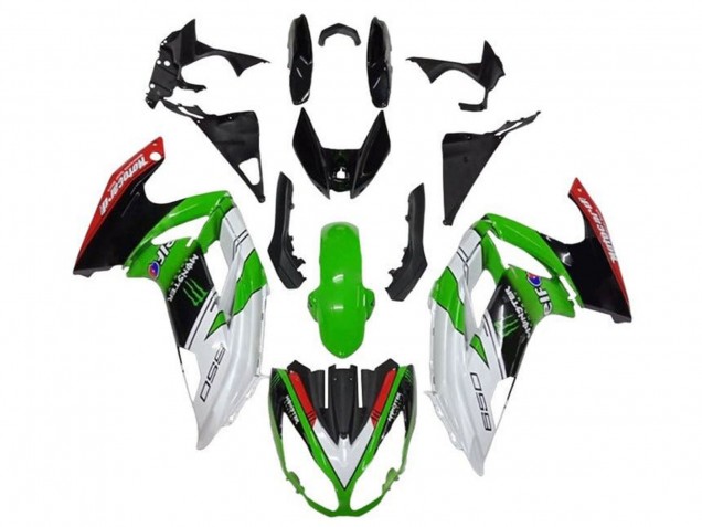 Carénages Moto Kawasaki Ninja 650 EX650 2012-2016 - Blanc Vert Noir Rouge Monstre