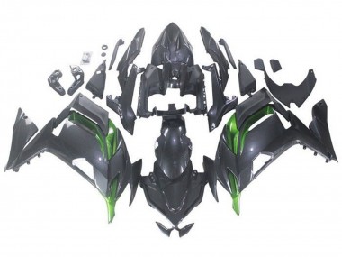 Carénages Moto Kawasaki Ninja 650 EX650 2020-2024 - Fausse Fibre de Carbone Vert