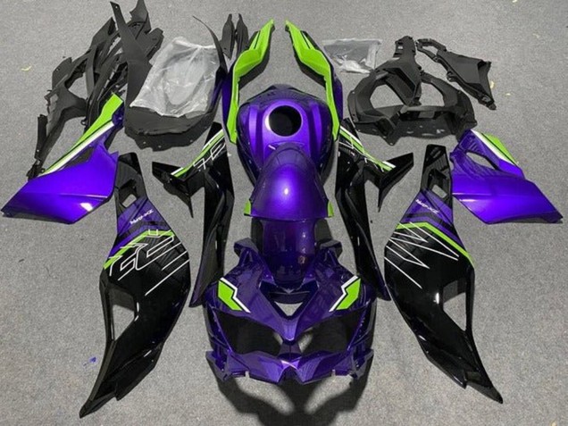 Carénages Moto Kawasaki ZX25R ZX-25R 2019-2025 - Violet Vert Noir Brillant