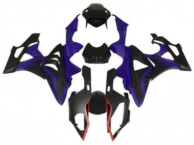 Carénages Moto BMW S1000RR 2009-2014 - Violet Rouge Noir Mat