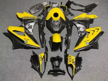 Carénages Moto BMW S1000RR 2009-2014 - Jaune Fausse Fibre de Carbone