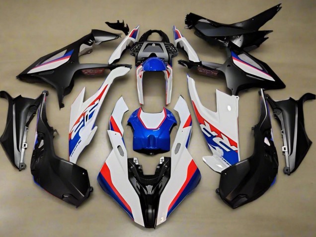 Carénages Moto BMW S1000RR 2019-2022 - Blanc Rouge Bleu Noir