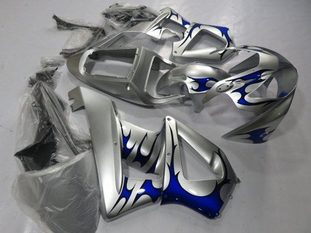 Carénages Moto Honda CBR900RR 929 2000-2001 - Argent Bleu Tribal
