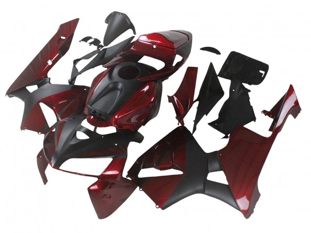Carénages Moto Honda CBR600RR 2005-2006 - Rouge Marron Noir Mat