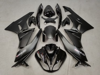 Carénages Moto Kawasaki ZX6R 2009-2012 - Noir Mat Noir Brillant Blanc Rouge
